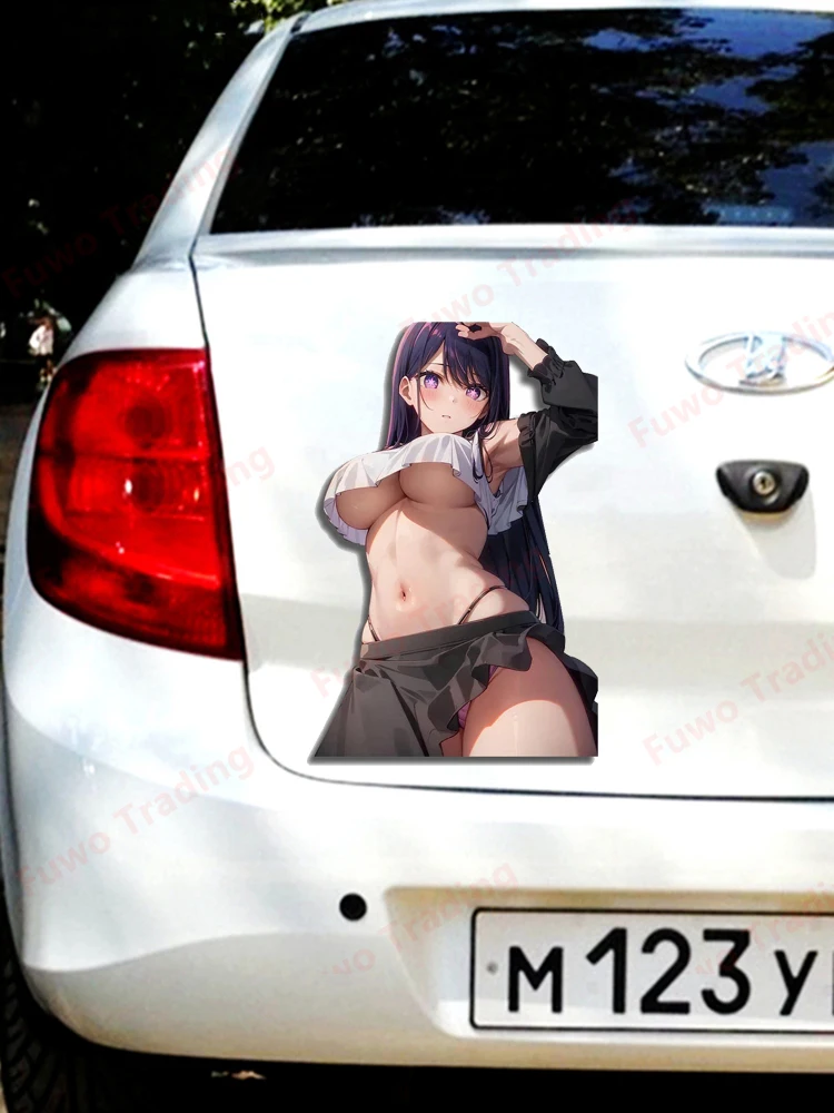 

Best-selling Sexy Hoshino Ai Anime NSFW Car Stickers Waifu Girl Motorcycle Decal Laptop Vinyl Car Accessories Campervan
