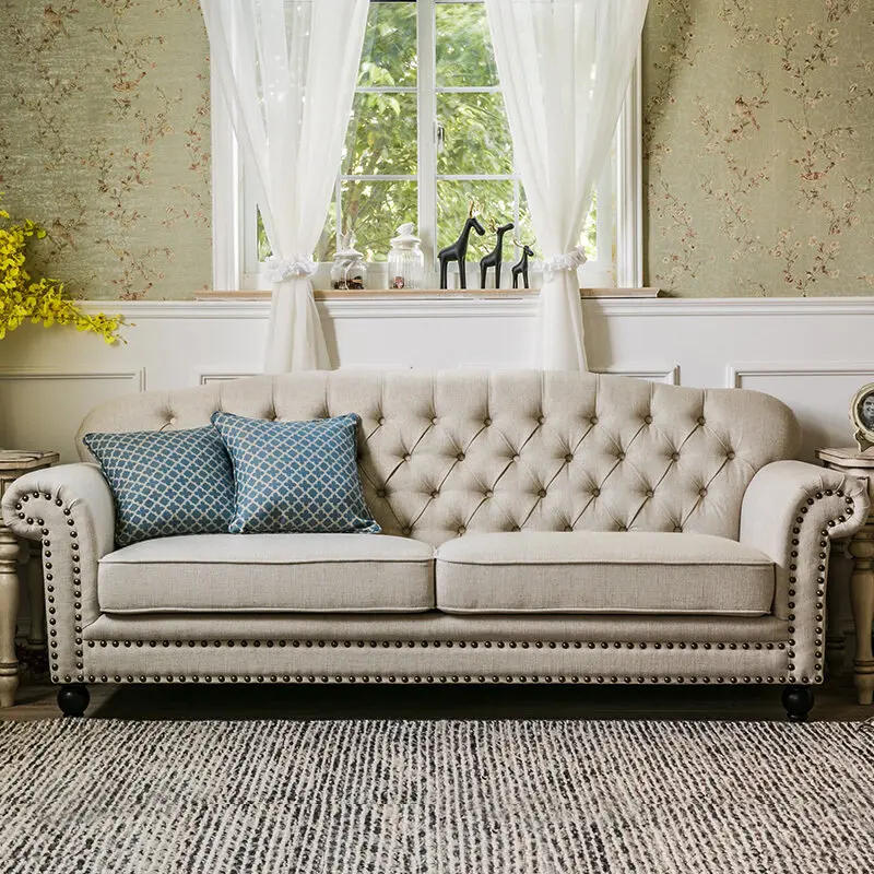 Living room sofa, simple wooden sofa set, living room luxury sofa furniture