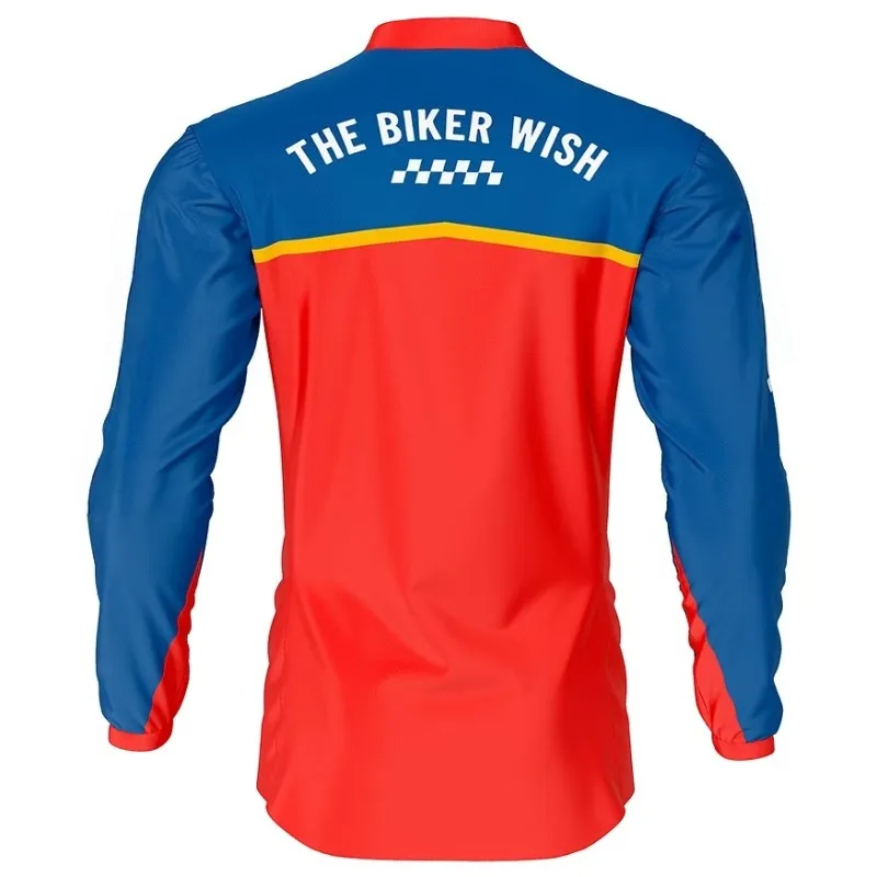 

MOTO Off-road Speed Conquer с длинными рукавами, быстросохнущий дышащий мотоциклетный костюм, горный велосипед, уличный мотоцикл, гоночный дорожный костюм