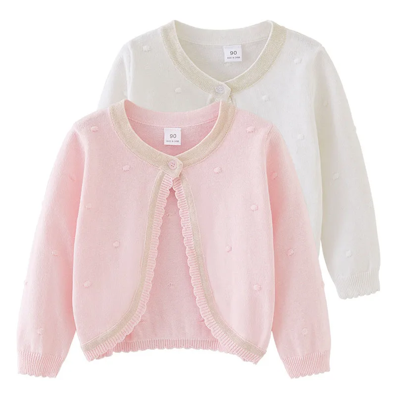 Girl Cardigan Jacket Summer Infant Shawl Outerwear Baby Clothes Knit Tsweater Hin Sun-Protective Clothing Short Coat