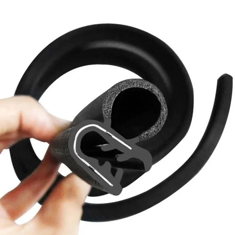 4M Rubber Car Door Seal Protector Weather Stripping Edge Decorate Waterproof