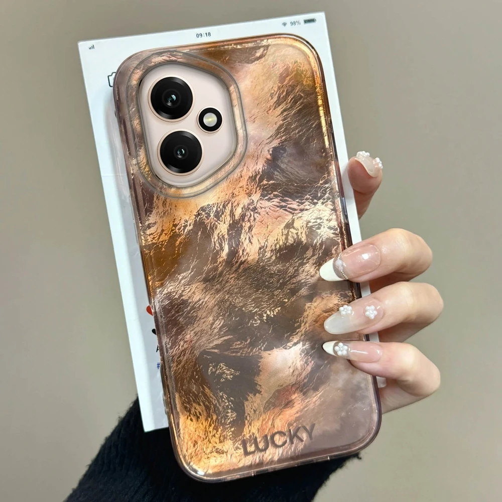 

Brown Pink Amber Blend Gradient Phone Case For Huawei Honor 400 200 Pro Magic7 6 5 Lite 90 Smart X7c X9c X9a X8a X8b X8c Cover