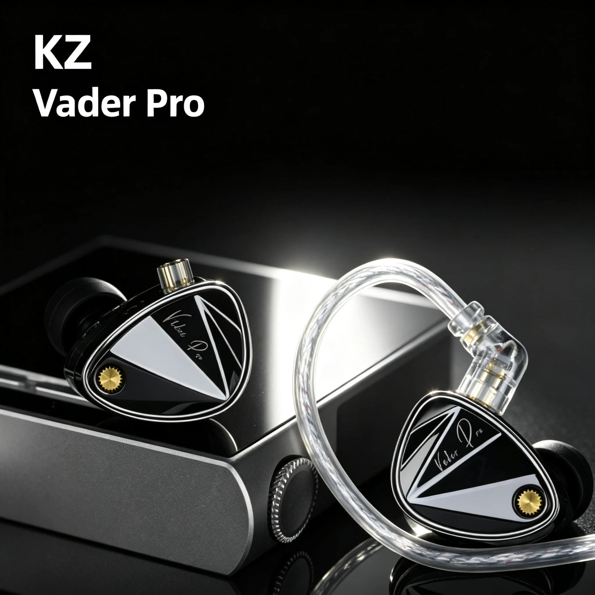 KZ Vader Pro 6 Unit Dynamic Driver Wired In Ear Monitor 0.75mm 2 Pin High End Bass For Professional Audiophile Music Xmas Gift