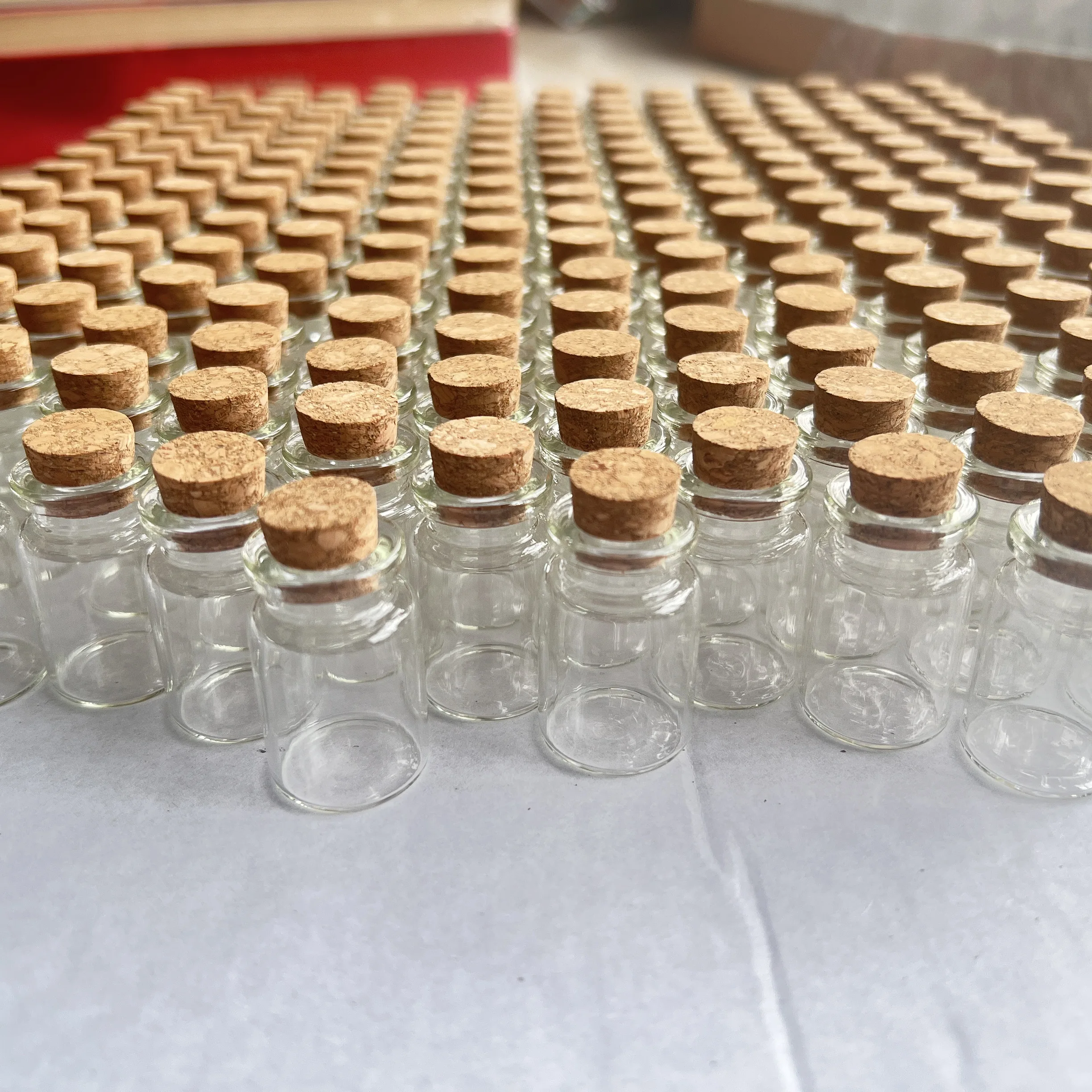 60/140 pcs 7ml Decor Tiny Glass Jars Cork 22x35mm Decorative Vial Mini Glass Bottles DIY Home Decor Wishing Jars Craft Storage