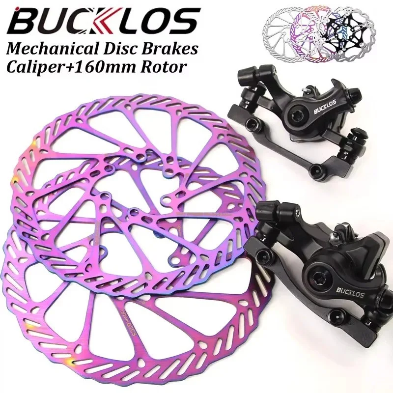 

Bicycle Hydraulic Disc Brake 160mm MTB Disc Brake Rotors Calipers Mechanical Bicycle Mechanical Wire Pull MTB Parts