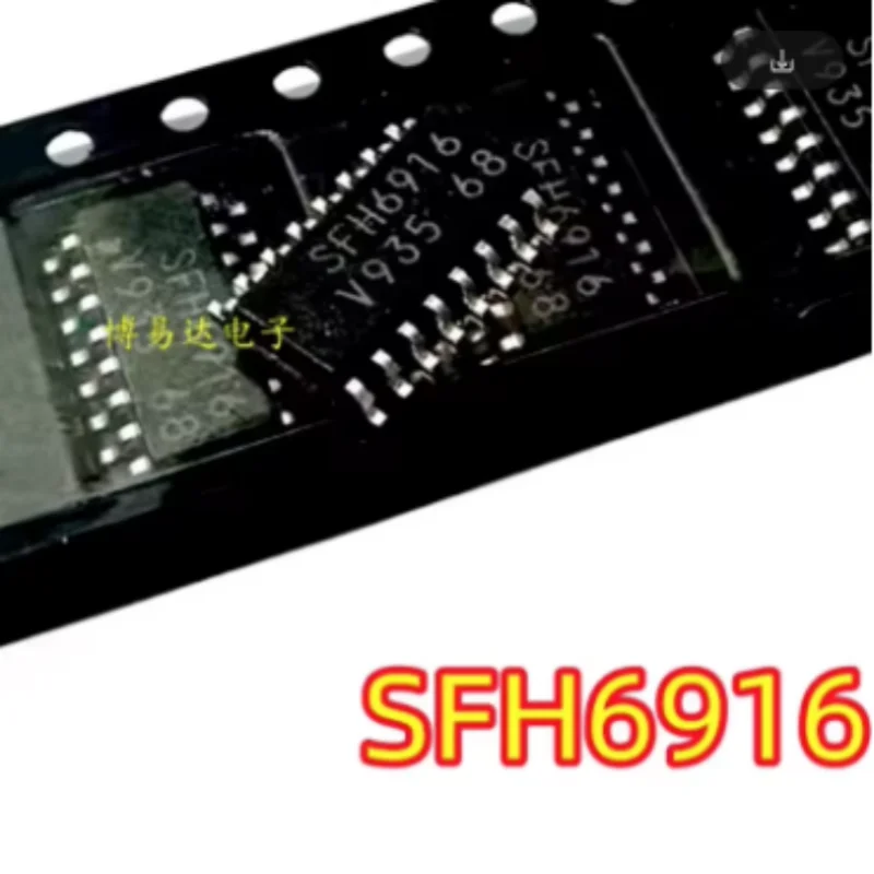 SFH6916 Vishay Optocoupler 3.75kVrms 4-Channel Transistor Output SOIC-16 Photocoupler Isolator IC