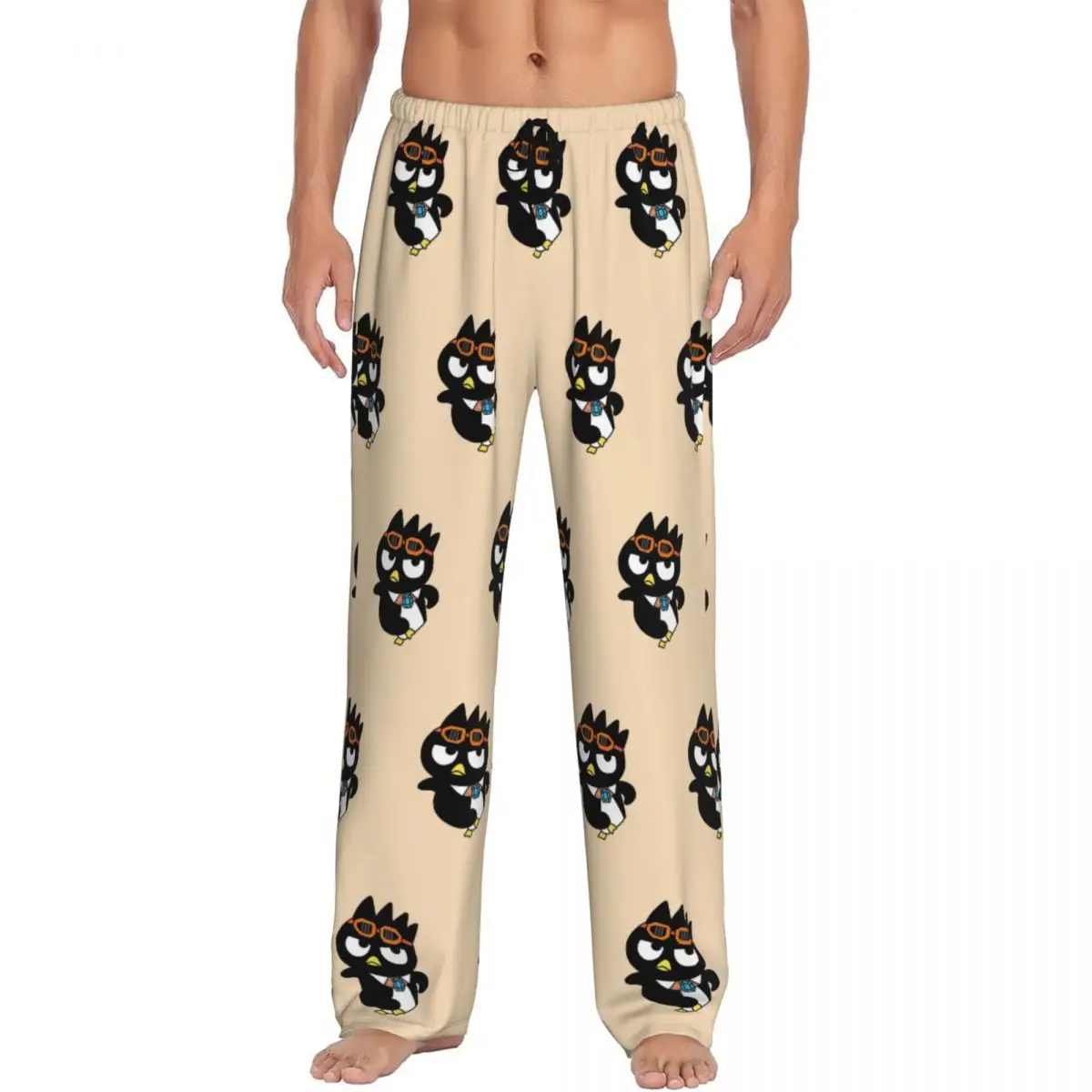 

Custom BADBADTZ-MARU Pajama Pants Sleepwear for Men Elastic Waistband Cool Penguin Sleep Lounge Bottoms with Pockets