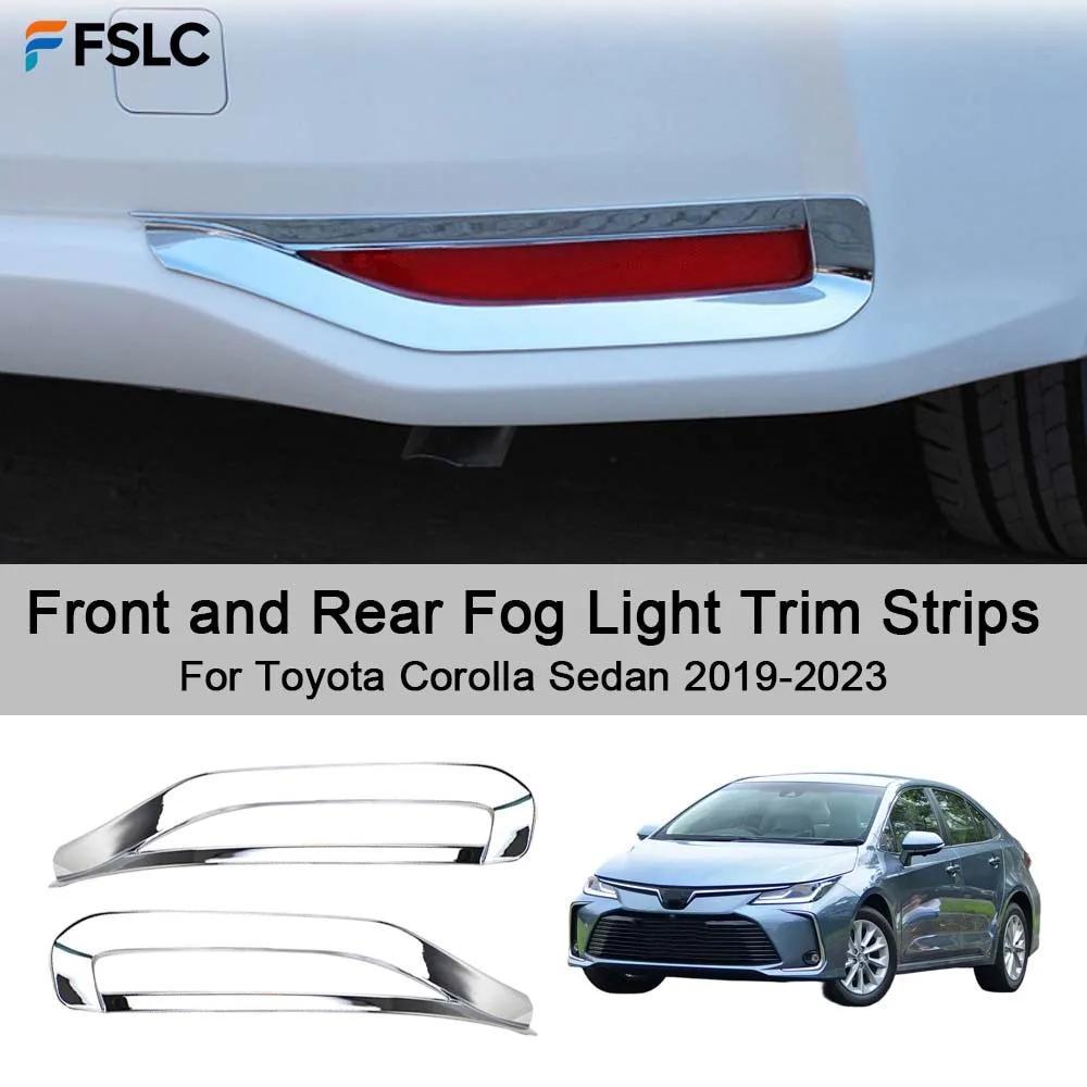 

Car Decoration Front and Rear Fog Light Trim Strips For Toyota Corolla Sedan 2019-2023 Cars Accessories Upgrade