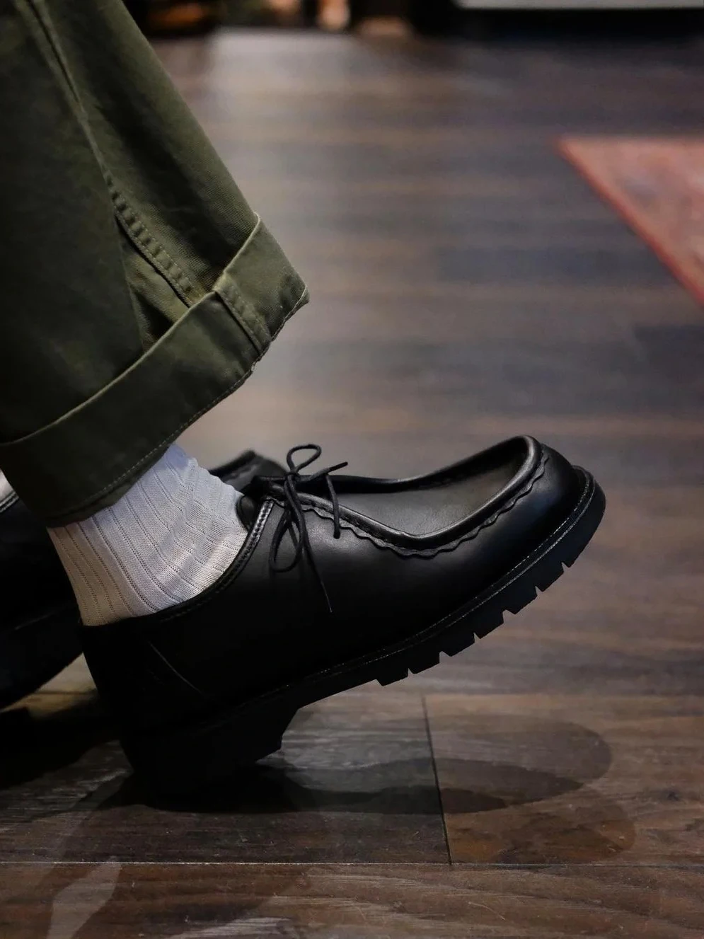 Vintage Style Men's  Shoes Kangaroo Pattern Casual Versatile Hightening Loafers Comfortable Leather Upper Rubber Outsole