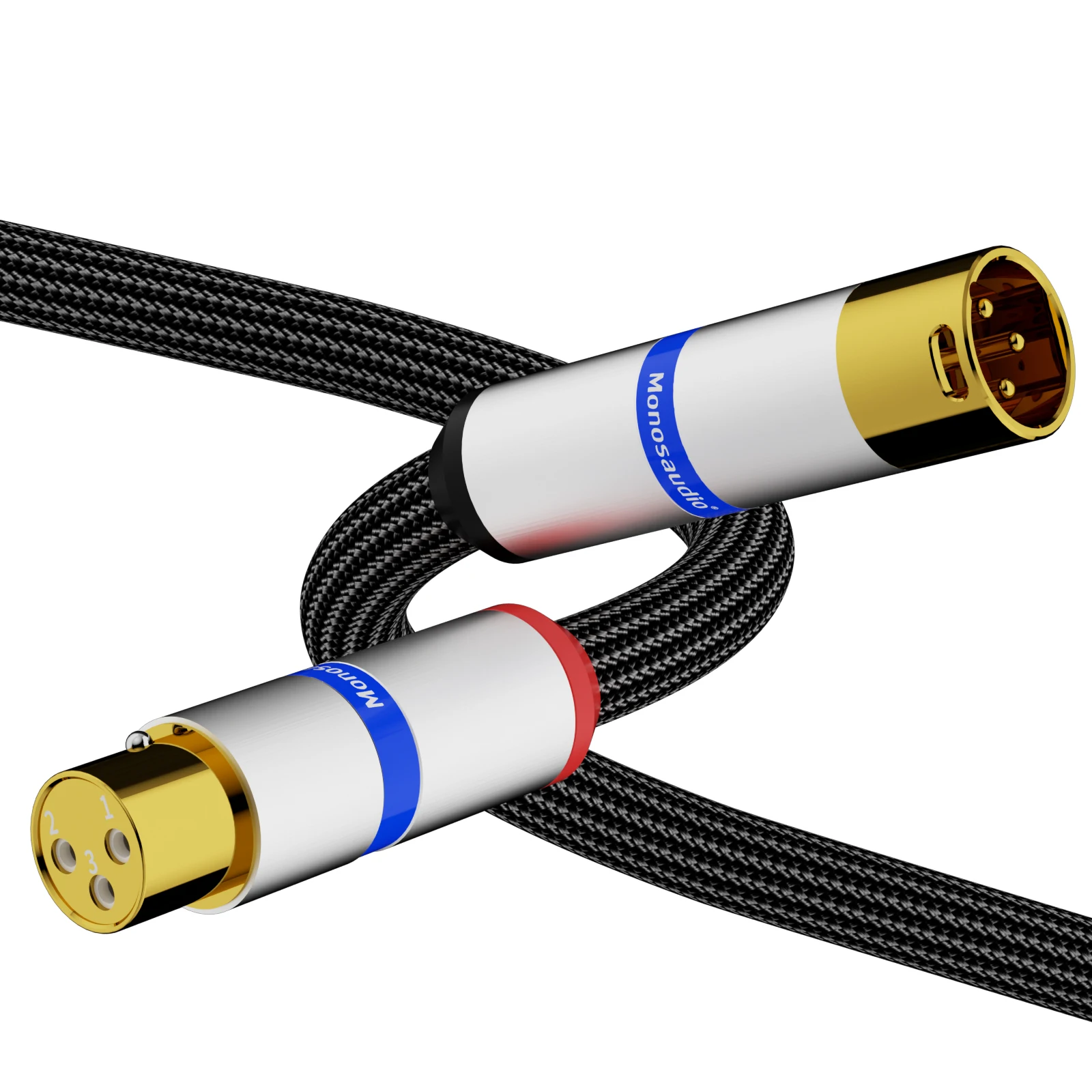 Monosaudio Reinkupfer Rhodium-beschichteter XLR-Stecker XMF706 3-PIN XLR-Steckverbinder Hifi Audio MIC Kabel Symmetrischer Steckverbinder – Detail 7