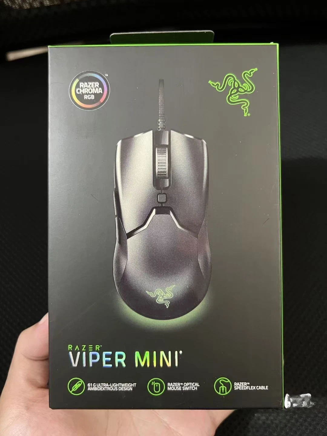 Razer NEW YEAR GIFT gift Thunder Snake Viper Mini Computer Esports Cable Gaming Mouse Laptop RGB Light, Small Hand Mouse