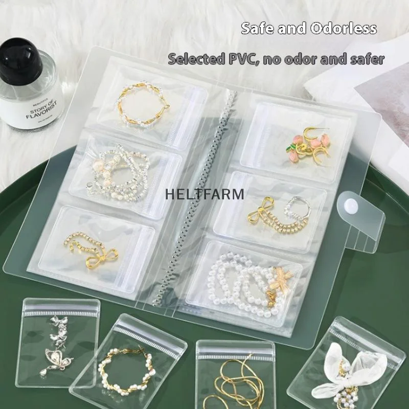 

Self Sealing Jewelry Storage Book Antioxidant Ring Necklace Bracelet Storage Holder Bag Multifunctional Jewelry Organizer Bag
