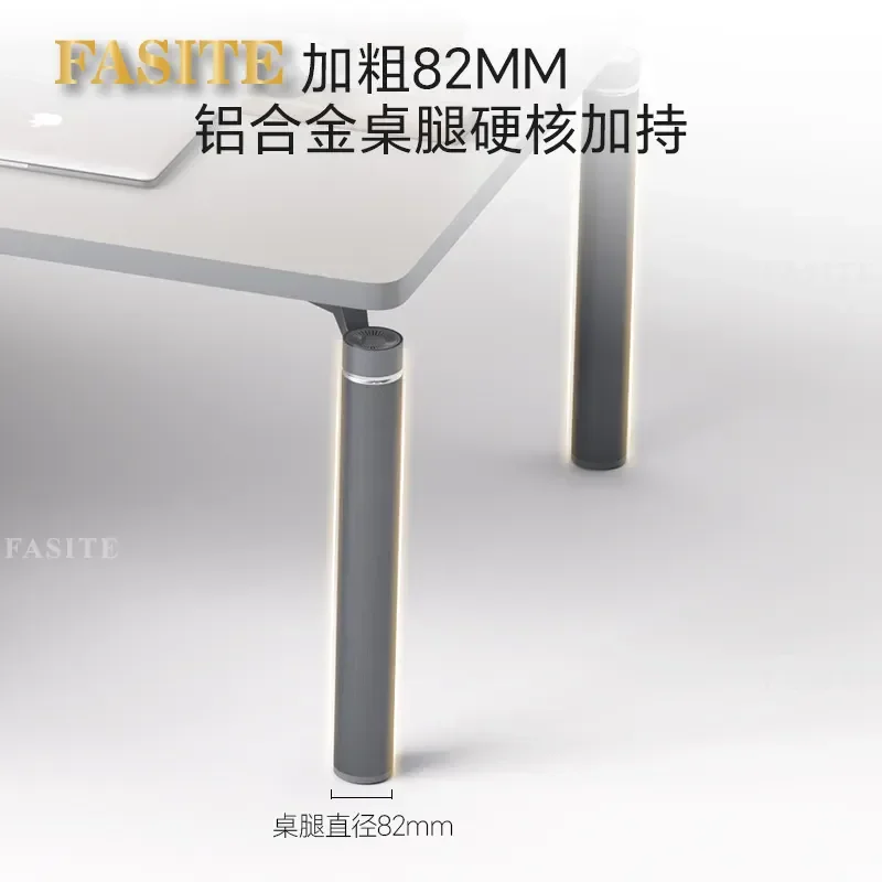 For 4 Person Office Workstation Finance Desk with Privacy Screen Double Sided Staff Table Combination Card Space Accounting