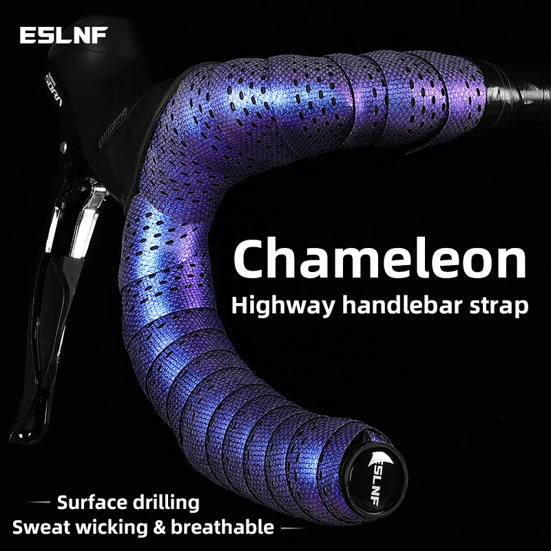 ESLNF Colorful Thickened Anti-Slip Road Bike Handlebar Tape Anti-Vibration Comfortable Breathable Bicycle Handle Bar Tape 4