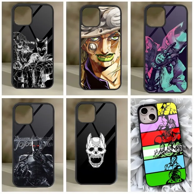 JOJO'S BIZARRE ADVENTURE JoJo Anime Phone Case PC + TPU para Iphone Apple 12 Pro Max 14 13 11 Mini 6S 7 8 Plus X Xs XR Cover