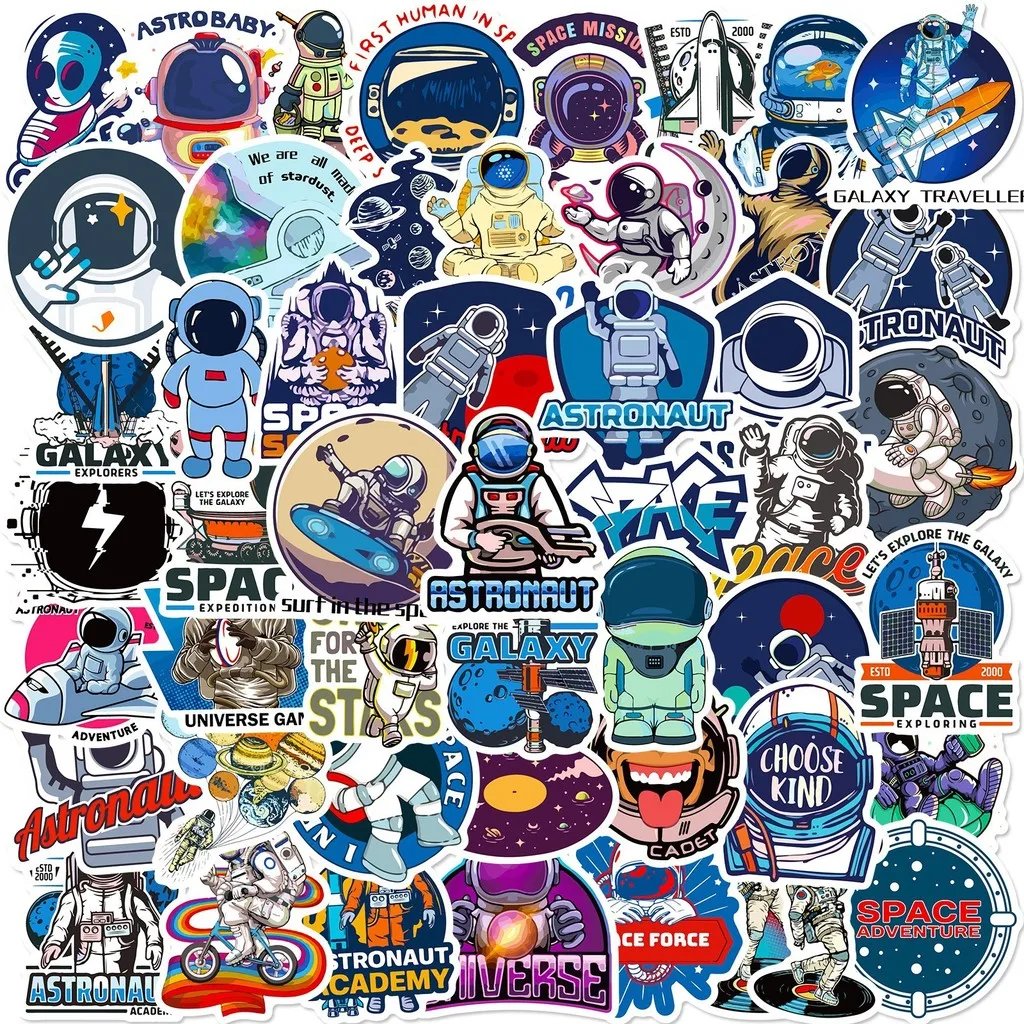 50Pcs Space Planet Astronaut Stickers, Dreamy Universe & Space Station Decals for DIY Decor AnimeWorlds Store