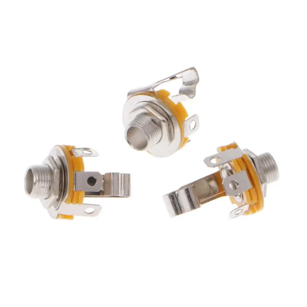 10 Stück für E-Gitarre/Bass-Effekt-Steckdose Steckdose Mono Audio 3. 0 Mono-Buchse Steckdose Mutter & Unter leg scheibe – Detail 8