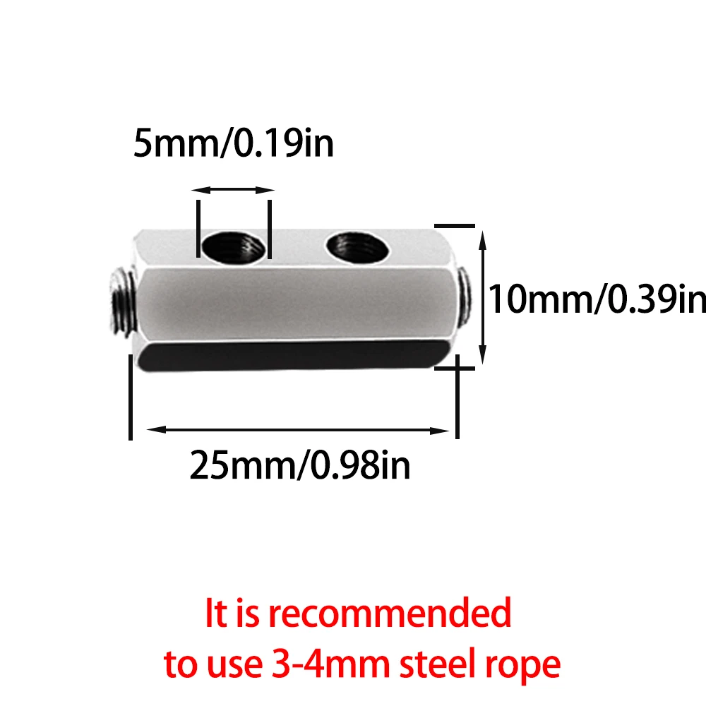 1-20PCS For 4mm Adjustable Heavy-Duty Fixture, Steel Wire Rope Clamp, Cable Clamp, Metal Clamp, Sling Fastener, Send Hex Wrench.
