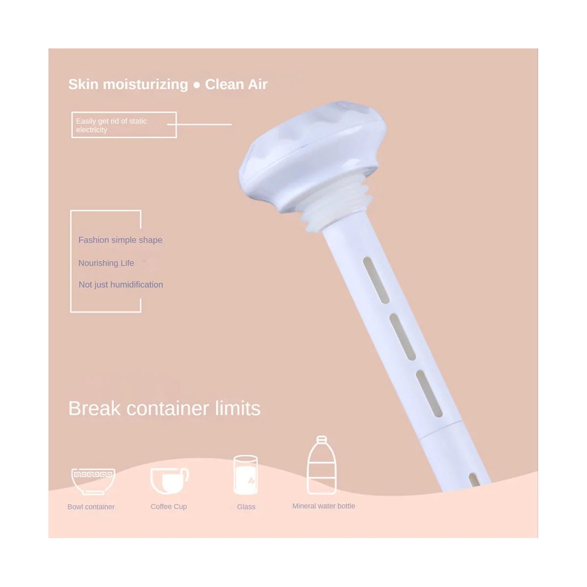 Donat pelembap udara Mini Universal, stik pelembap payung air Mineral portabel USB semprot Mini Universal