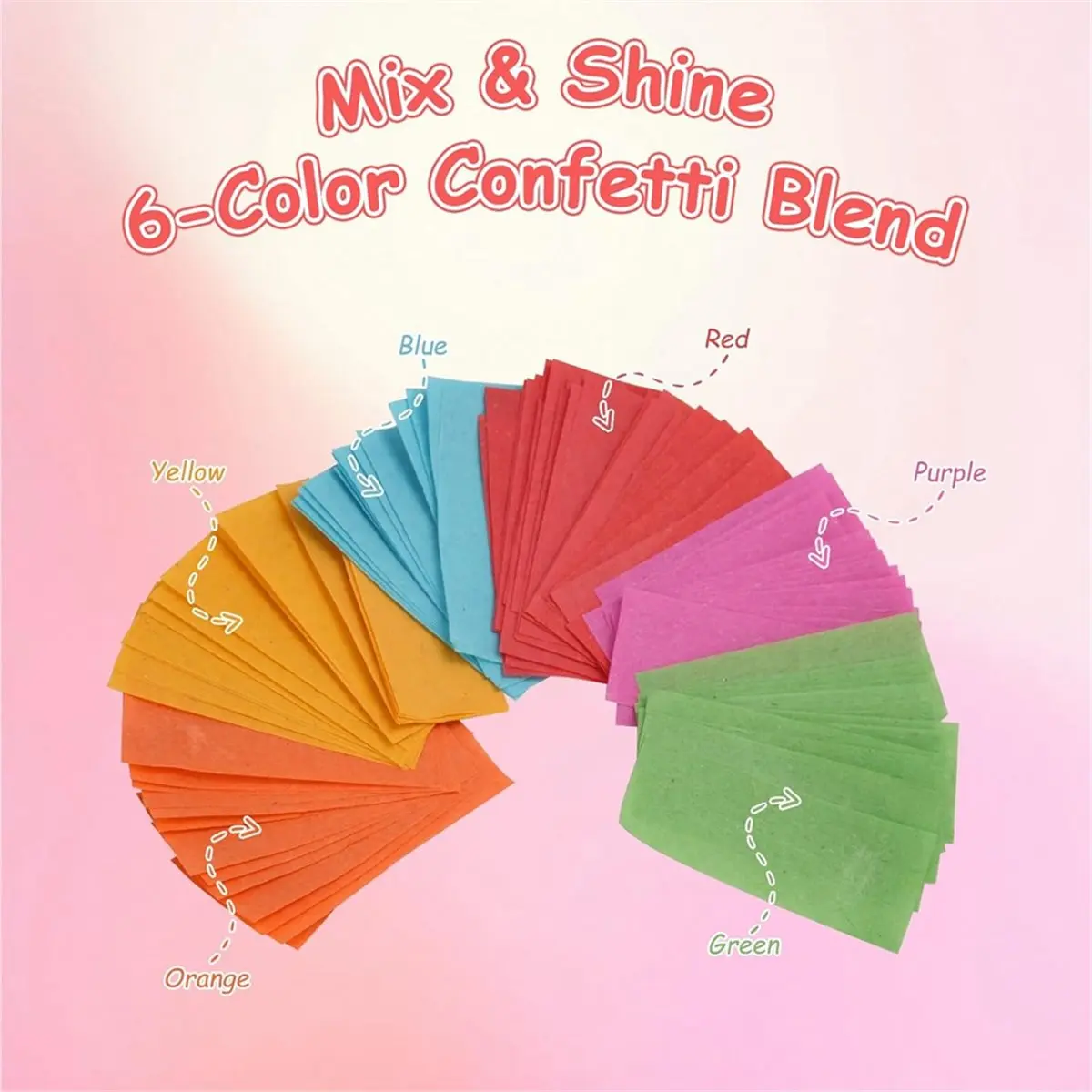 Confetti Paper, 2.2 LBs Multicolor Rectangular Tissue Paper for Confetti Machine, Weddings, Celebrations, Events