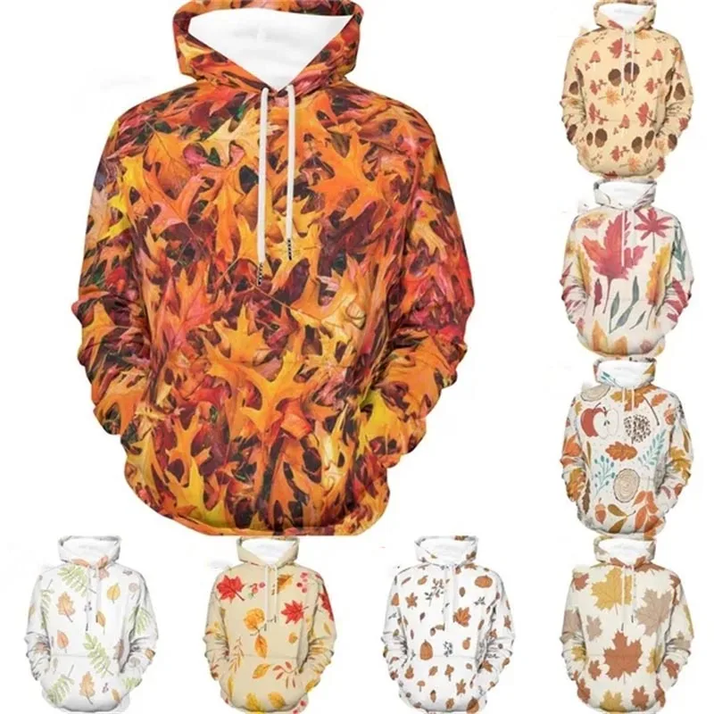 

Autumn Leaves Patterns 3D Graphic Hoodies For Men And Women Clothing Hoodie Sweatshirt Casual Trendy Unisex High Quality Hooded