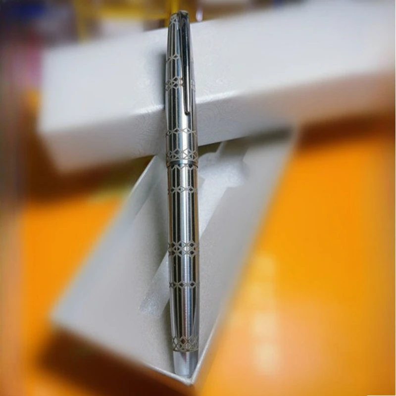 Caneta-tinteiro de Titânio PK HERO 100, Design Exclusivo, Ponta de Aço Banhada a Ouro 14K, Coleção de Canetas Douradas 100, Material de Escritório BALAOYE, Canetas de Tinta