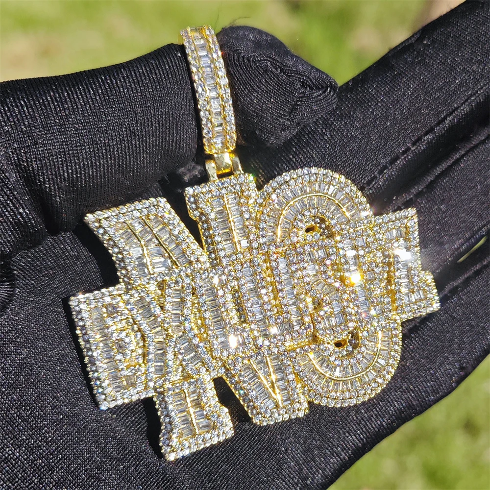 

Hip-Hop Niche Letter Pendant Micro-Inlaid Zircon Unisex Versatile Fashion Jewelry