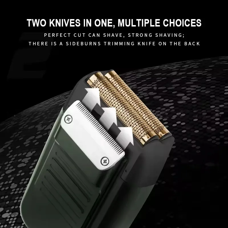 Original Kemei KM-2026 KM-2027 2 In 1 Rechargeable Electric Shaver LCD Reciprocating Razor For Men USB Charging Beard Trimmer