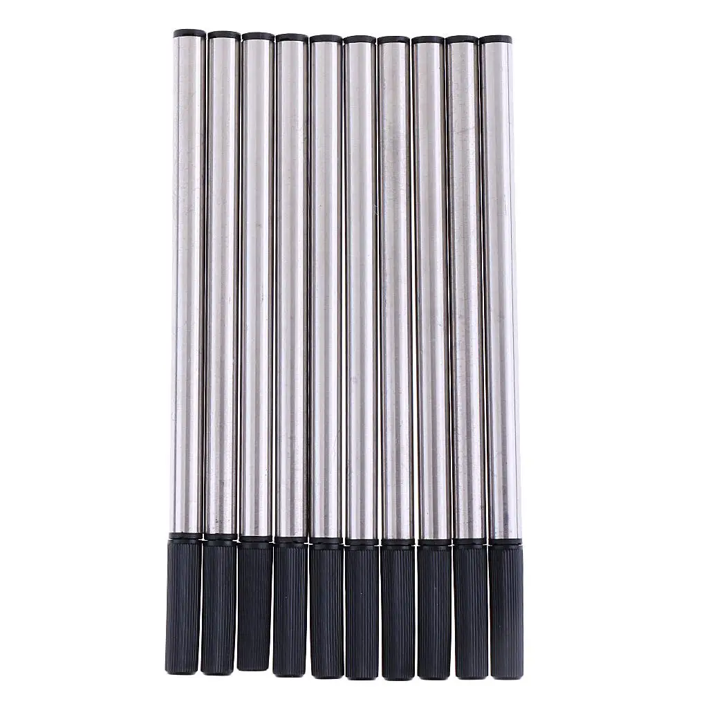 10 шт., сменные детали для ручки-роллера с наконечником 0,5 мм, студенческие канцелярские принадлежности, 4,4 дюйма