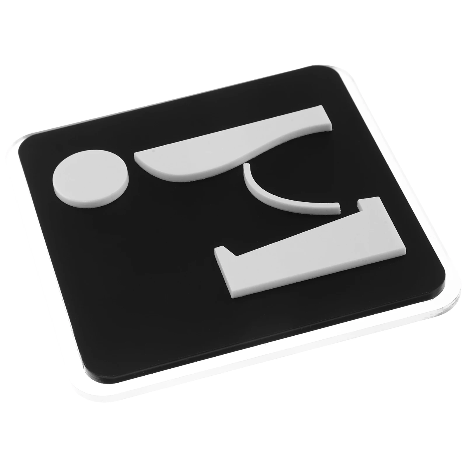 الاكريليك المرحاض الذاتي لاصق الحمام مؤشر للحمام باب الديكور مكتب فندق مطعم الرجال مرحاض الجدار #1