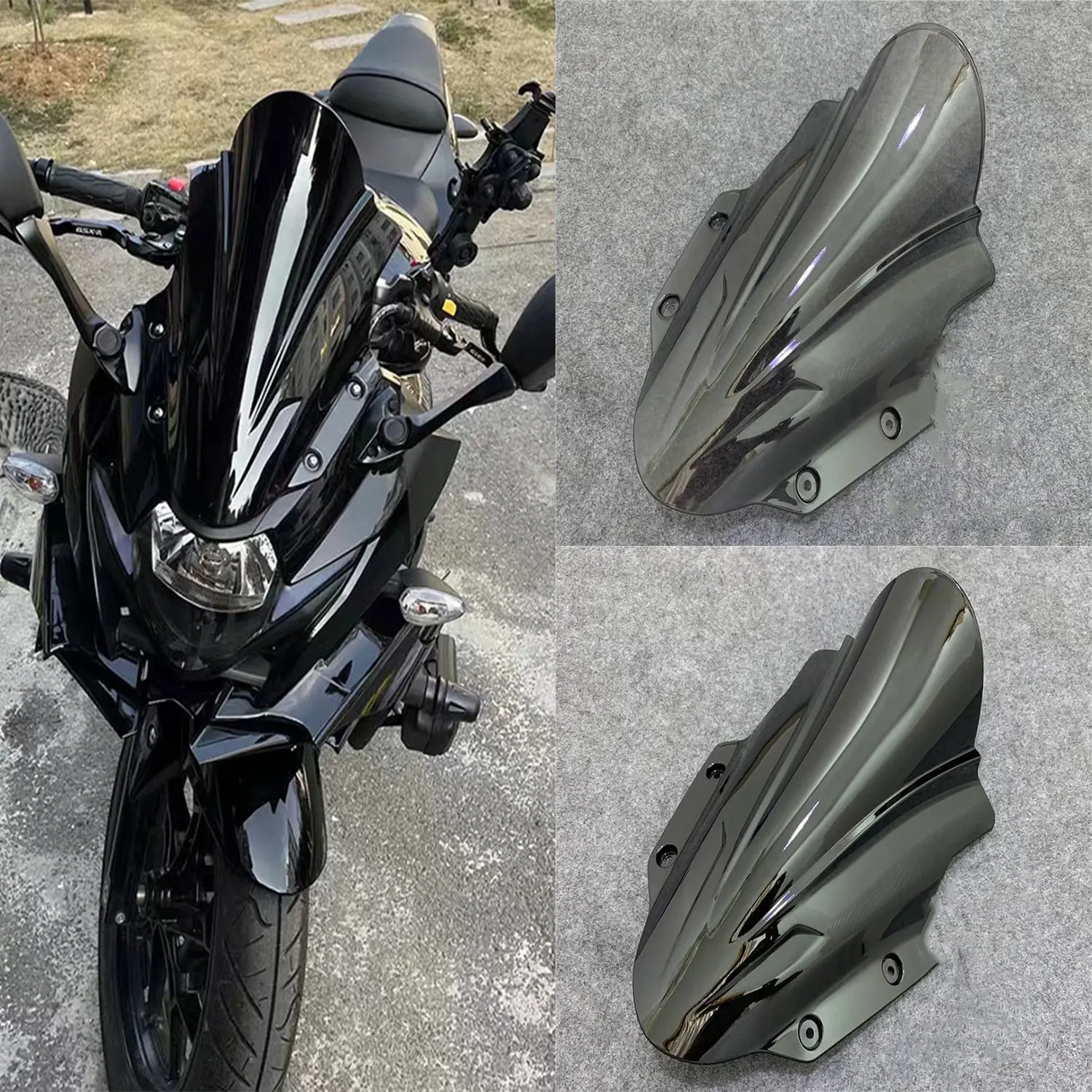 

For Suzuki GSX250R GSX-250R GSXR250 2017 2018-2023 2024 Windscreen Screen Double Bubble Windshield Front Wind Deflectors Fairing