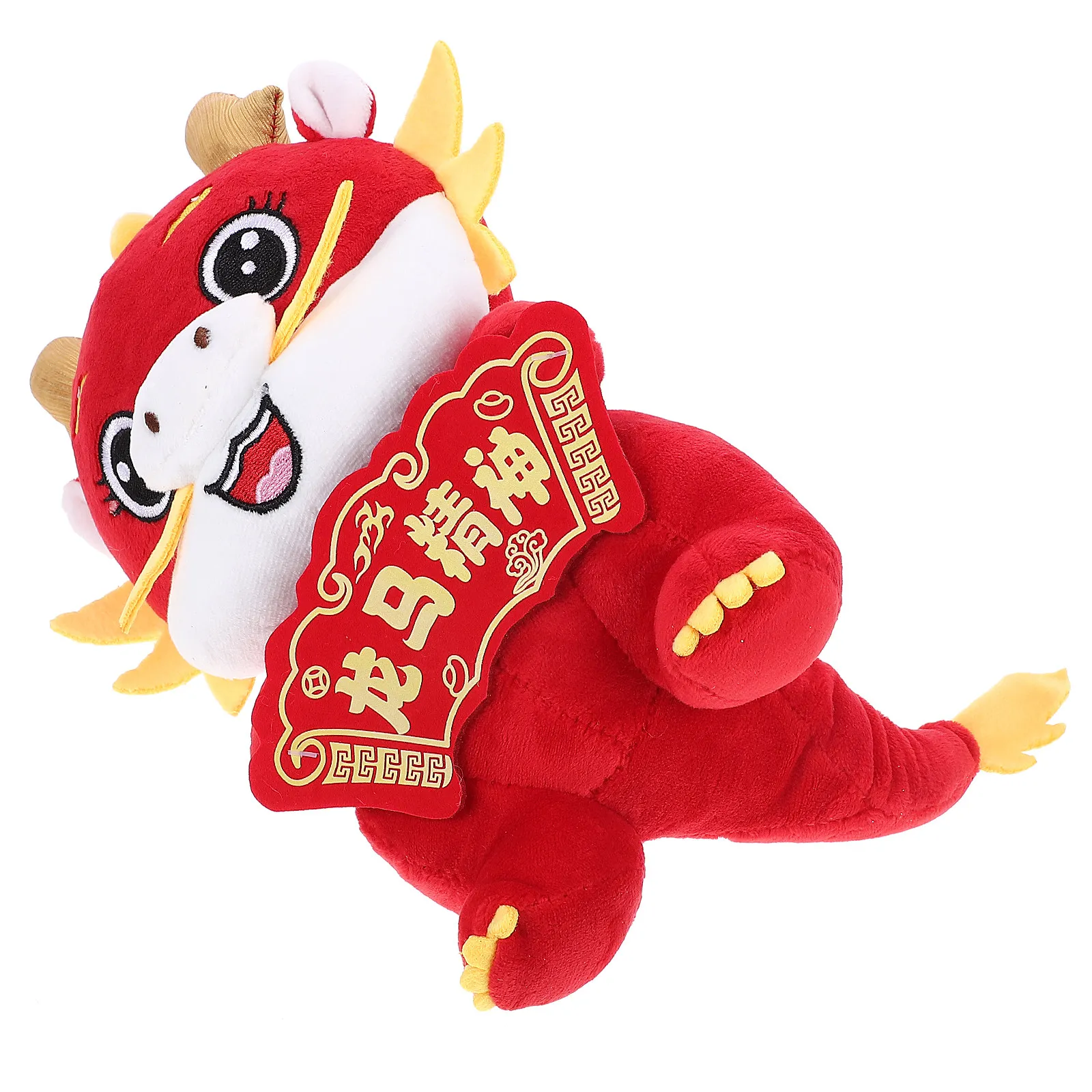 

Chinese New Year 2024 Stuffed Dragon Mascot Lucky Symbol Soft PP Cotton Dragon Decor for Living Room Bedroom Desktop Festive
