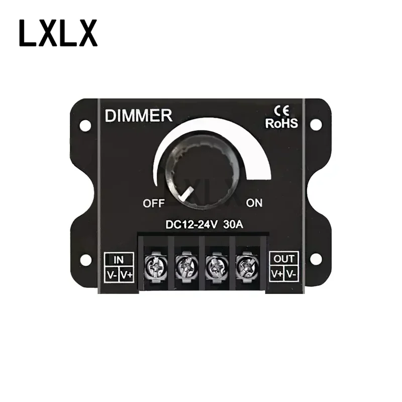 

1pcs LED Dimmer Switch Rotary Switch DC 12V 24V 30A 360W Voltage Regulator Adjustable Controller for LED Strip Light LED Dimmer