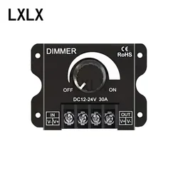 1pcs LED Dimmer Switch Rotary Switch DC 12V 24V 30A 360W Voltage Regulator Adjustable Controller for LED Strip Light LED Dimmer