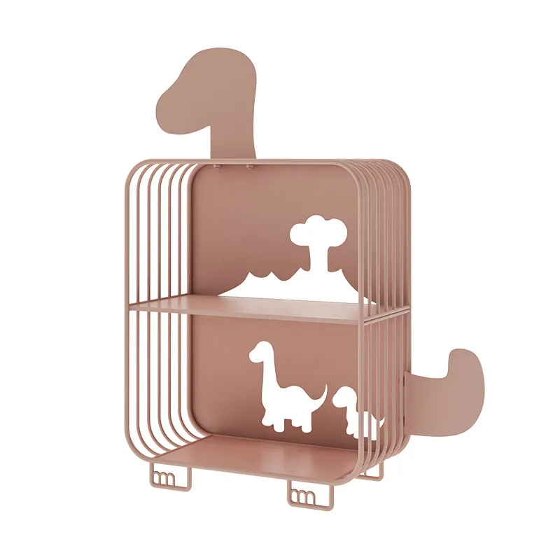 

Simple children's bookshelf Floor-to-ceiling storage shelf Bookcase Wrought iron bedside table Cute shelf