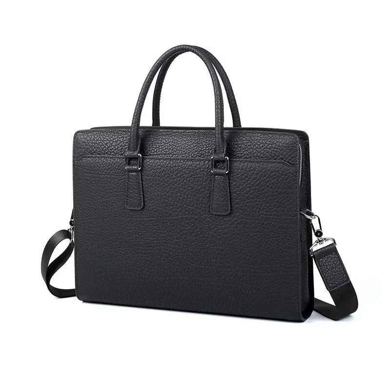 Valigetta da viaggio semplice di grande capacità Borsa da uomo di marca di lusso genuina Messenger Borse da uomo in pelle Borsa da lavoro da uomo di fascia alta di moda