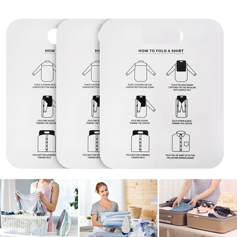 4Pcs Fast Folding Board Convenient Stacking Board For Adult Clothes Shirt Essentials Lazy Stacking Clothes Tool