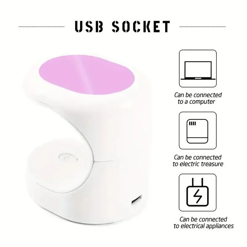 Lâmpada compacta para unhas UV-LED de 16 W - Secagem rápida e segura para unhas em gel - Ferramenta de manicure portátil para uso DIY e profissional