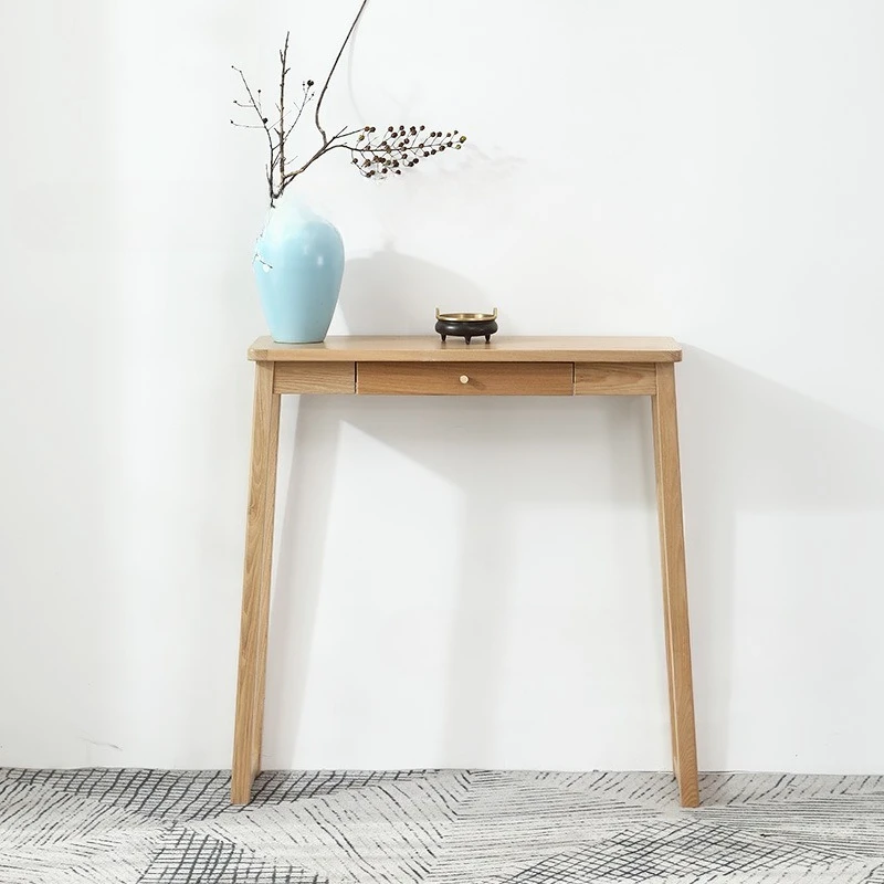 

Solid Wood Entrance Table Hotel Decor End-View Table Home Entry Aisle against the Wall Furniture