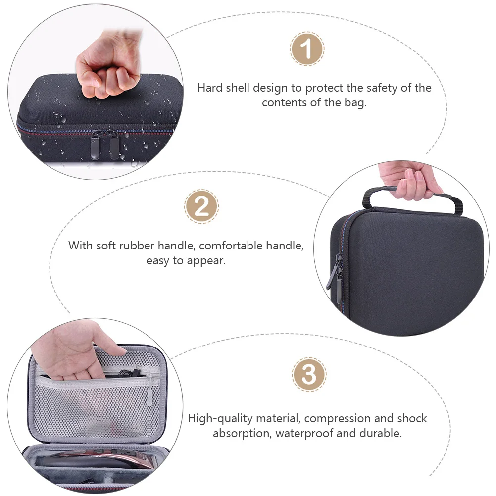 Hair Clipper Storage Box  Hair Cutting Bag EVA Hair Care Tools Universal Suitcase Shaver Bag Hairdressing Tool Carrying Case