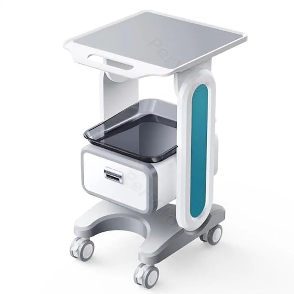 

Medical Trolley Cart Wheels Ultrasound Beauty Storage Utility Rolling Drawer Tray Easy Assembly ABS Material Home Office Clinic