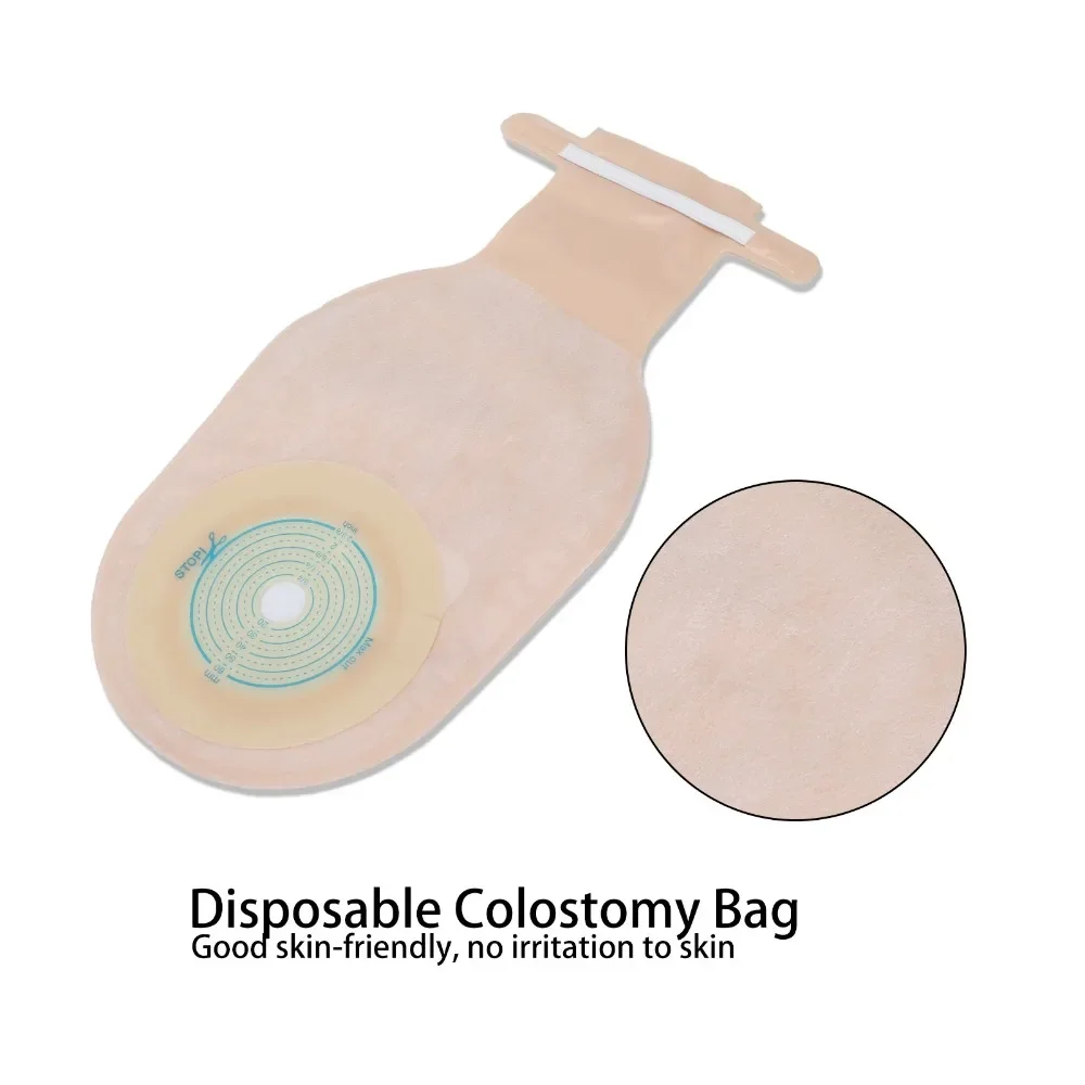 Sacos descartáveis do cuidado da ostomia, Sacos respiráveis da colostomia, Ostomia Ileostomia Estoma Sacos, Adesivos Hidrocolóides, Novo, 10Pcs