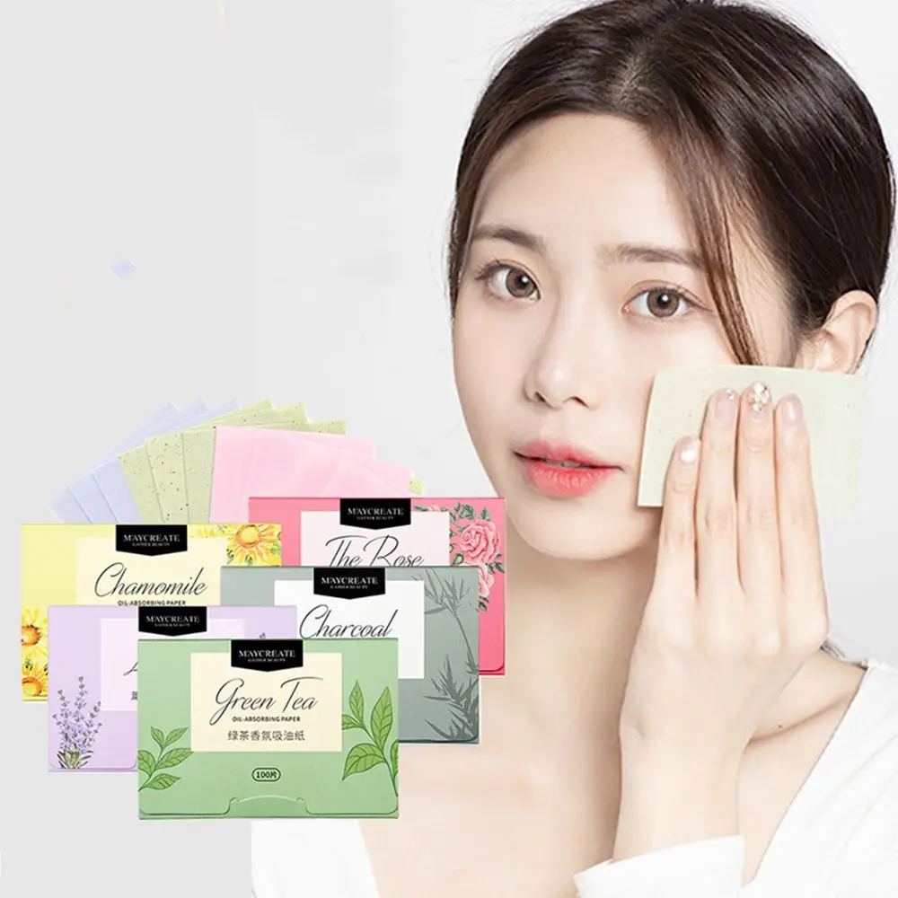 페이스 클렌저 블로팅 티슈 메이크업 도구 오일 블로팅 시트 오일 제거 오일 컨트롤 필름 페이셜 오일 흡수 종이