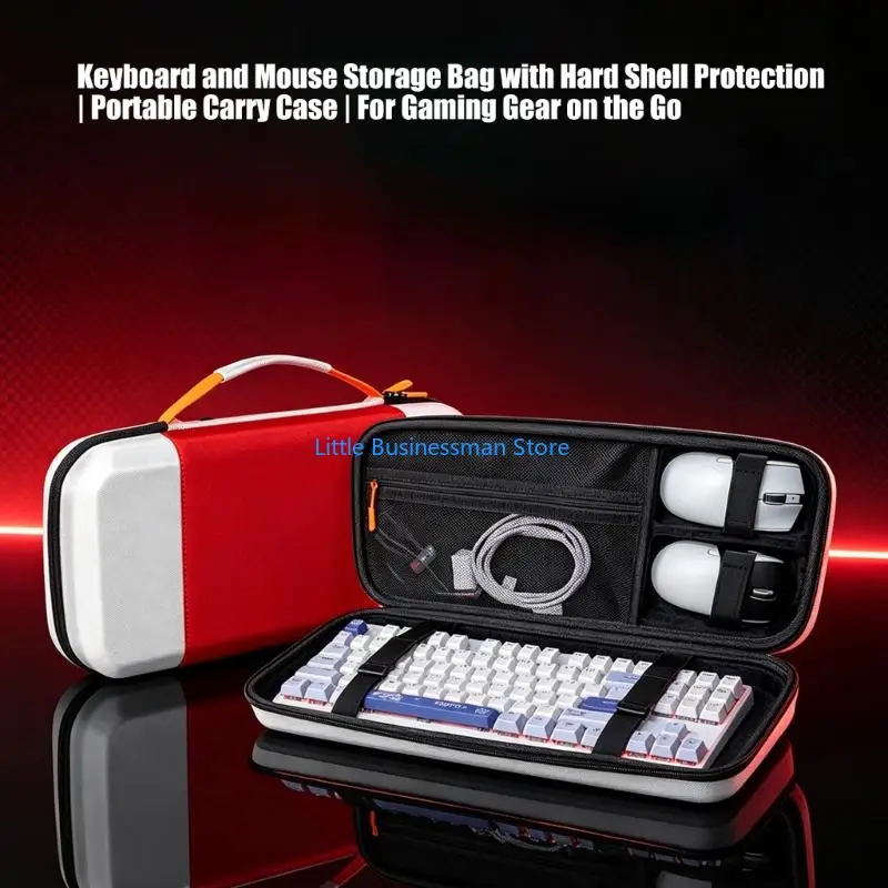 Hard Shell Keyboard Storage Case for 87 98 99 Layout Keyboards, Full Opening Travel Case for Business Travel Home Storage and