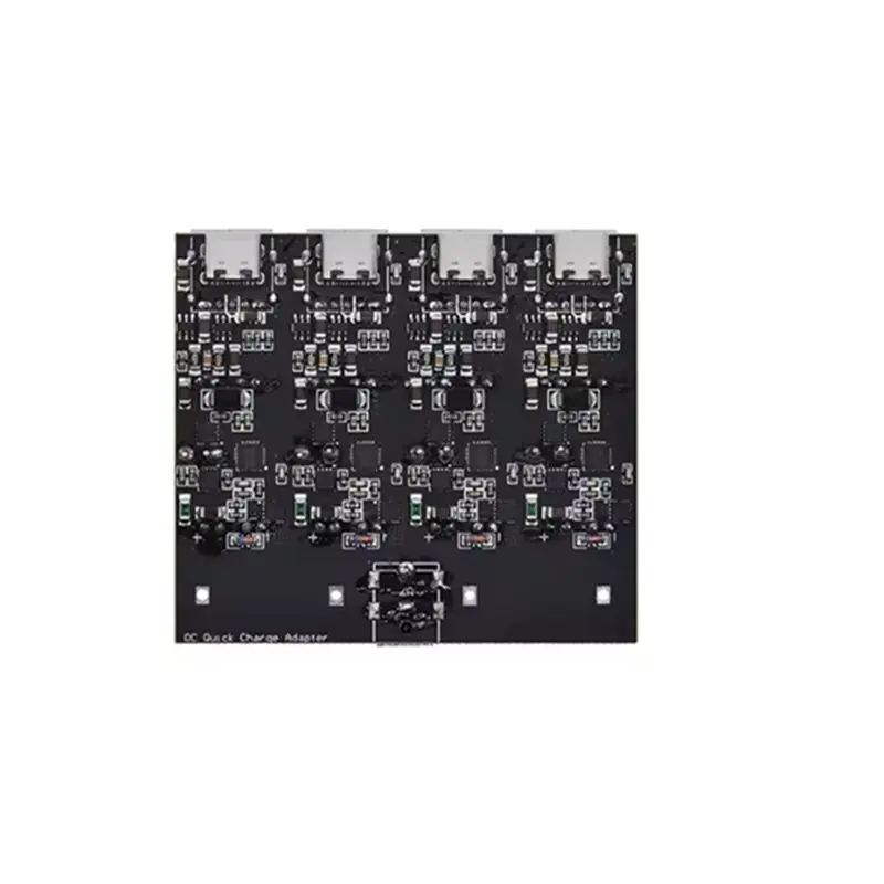 DT21 QC4.0 QC3.0 4 Way USB Type-C Quick Charge Adapter, 24W Fast Charge Motherboard for Solar Panel Car Charging