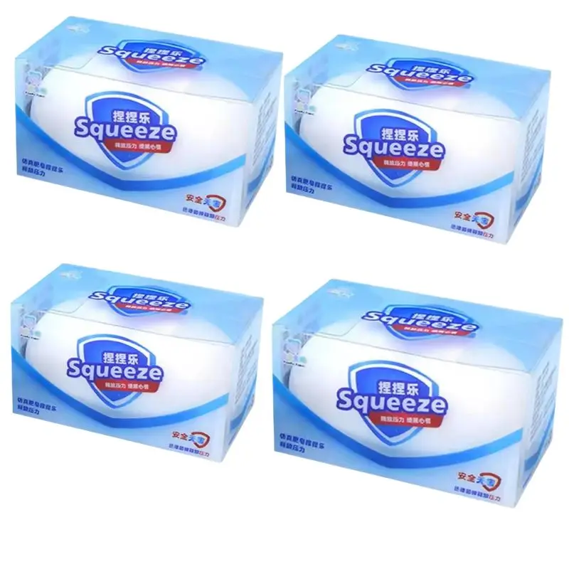 Soap Ball Squishy Soap Stress Relief Fidget Toy Crunchy Squeeze Toys Blocks Filled ASMR Anti Stress Sensory Toys for Adults image 3