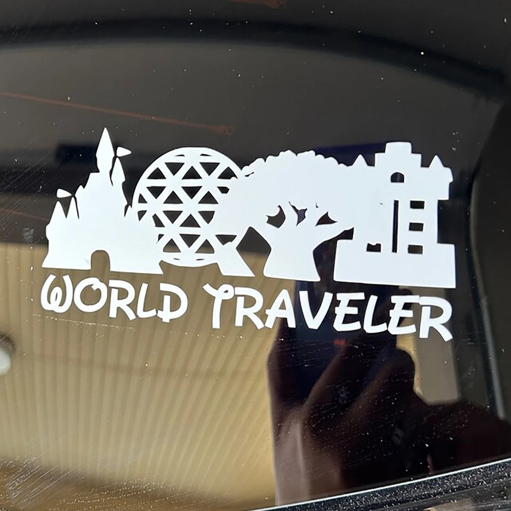 

Cute World Traveler Car Decal Florida Magic Theme Park Car Windows Decor Decals Vinyl Tuning Accessories