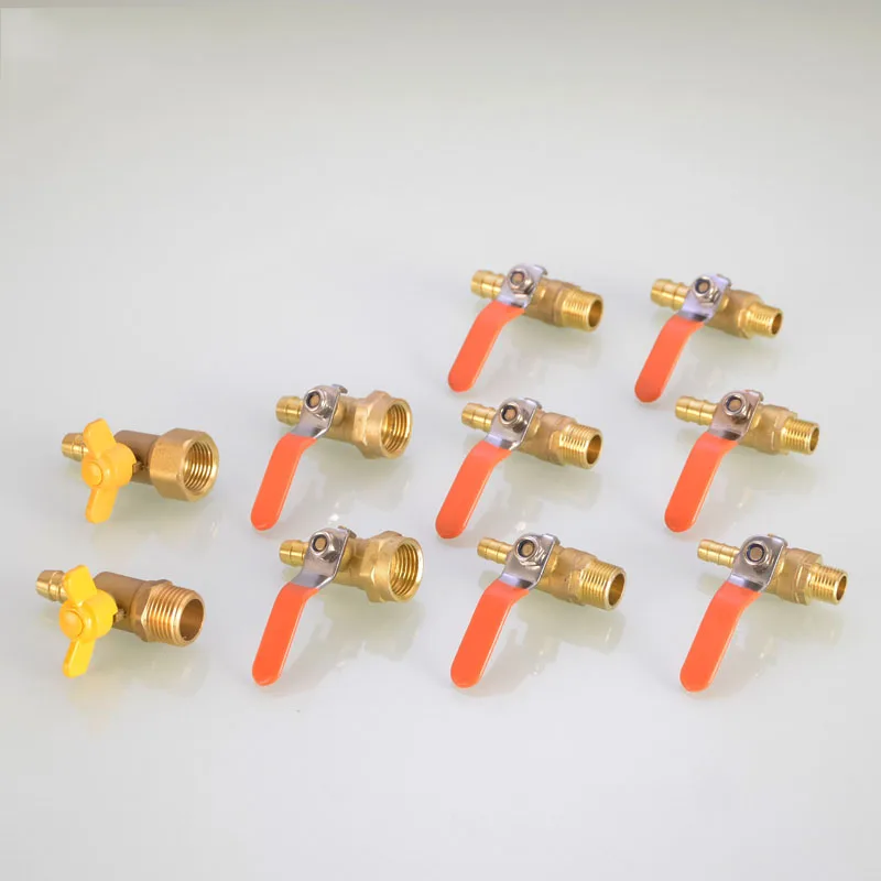 

Quick Connect Brass Ball Valve 1/4" 3/8" 1/2" MNPT FNPT Thread for 8/10/12mm Air Water Hose, High Pressure Leakproof