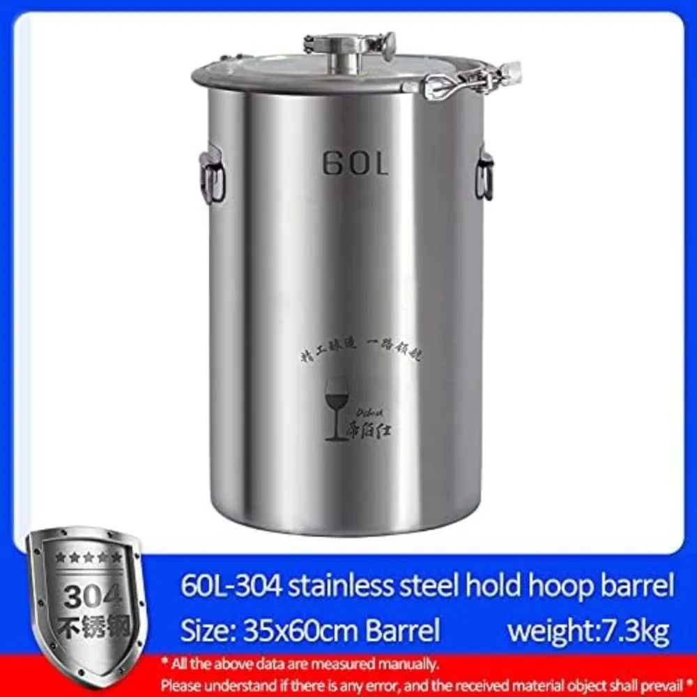 60L 304/316 New stainless steel fermentation barrel wine barrel fermenter self-brewed wine sealed barrel wine making equipment