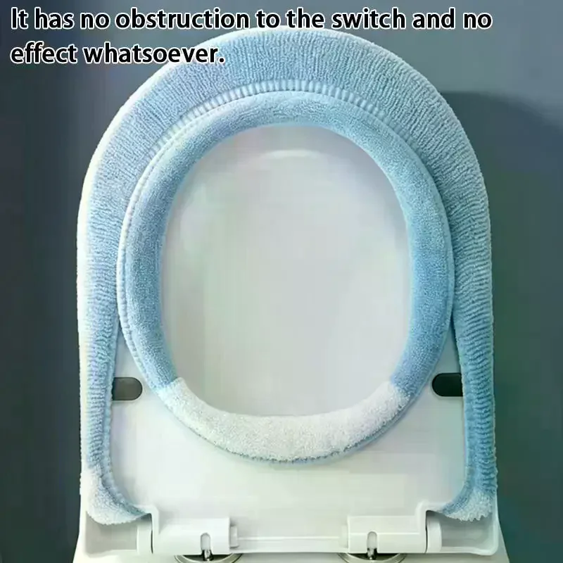 1Pcs Bathroom Toilet Seat Cover Soft Warmer Washable Mat Cover Pad Cushion Seat view 2